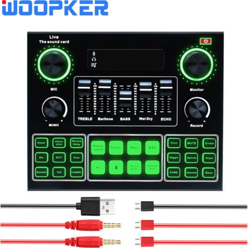 Live Sound Card Webcast Microphone Recording Studio Equipment Streamer V8 V8S V8X V8 Plus V9 for PC Phone Computer