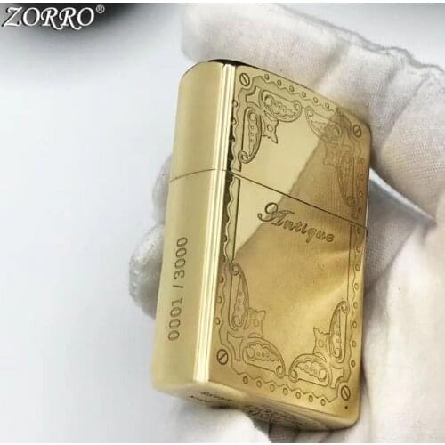 ZORRO wealth door Kerosene gasoline petroleum oil cigarette lighter New Creative personalized Portable Smoking igniter men gift