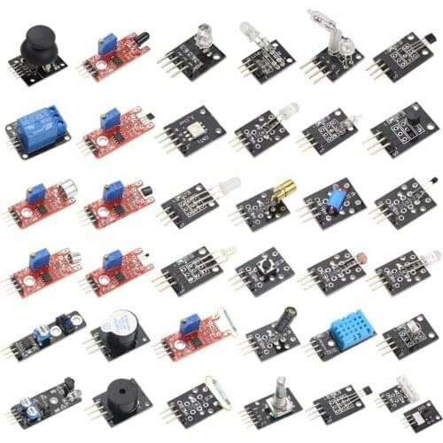37 Sensors Assortment Kit 37 Sensors Kit Sensor Starter Kit for Arduino Raspberry pi 37 in 1 Robot Projects Starter Kits