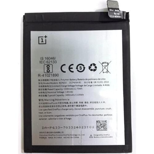 Original Replacement Battery 3400mah BLP633 battery for 1+ 3T one plus 3T BLP633 A3010 blp633 batteries