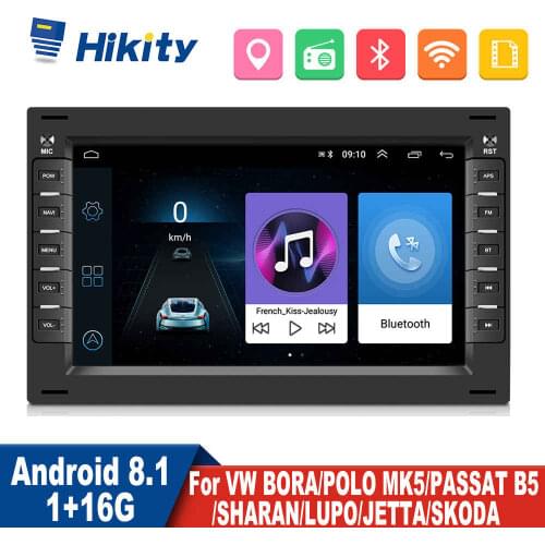 Hikity Android 2 Din Car Radio Multimedia Player BT FM GPS Navigation For VW BORA/POLO MK5/PASSAT B5/SHARAN/LUPO/JETTA/SKODA