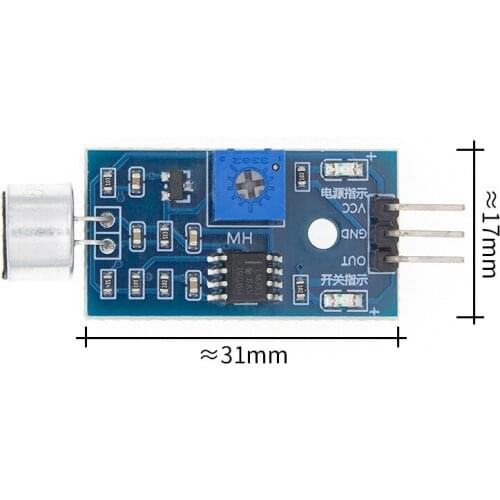 Free shipping 50pcs/Lot Sound Detection Sensor Module Sound Sensor Intelligent Vehicle