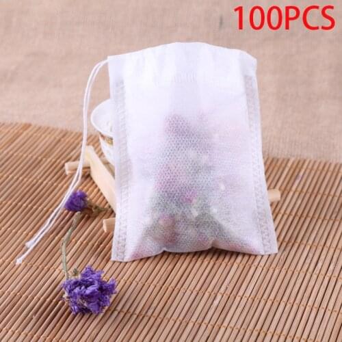 100PCS Tea Bag Infuser With String Heal Seal 5.5 x 7CM Filter Paper Teabags Empty Tea Bags Non-Woven Teabag 2021 Year New