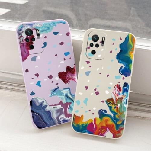 Color Oil Painting Case For Xiaomi Redmi Note 10 10S 9T 9 8 7 Pro MAX Soft Phone Cover For Redmi 9 9A 9T K40 K30 K20 Pro Case