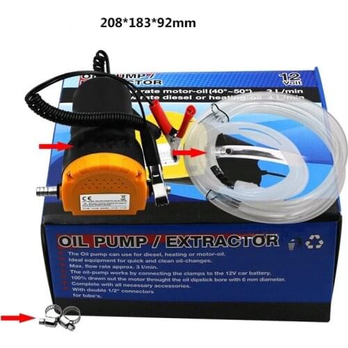 12V 60W Oil Crude Fluid Sump Extractor Scavenge Transfer Pump Suction Transfer Pump + Tubes Auto Car Boat Motor 24V