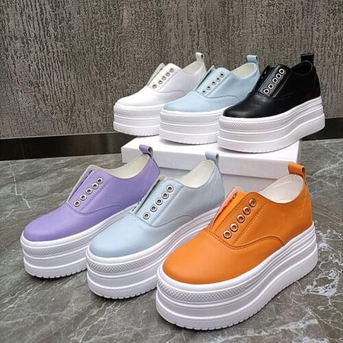 European Station 2021 Spring And Autumn Canvas Shoes Low-Top Platform Platform Shoes Wedge Casual Shoes Ladies
