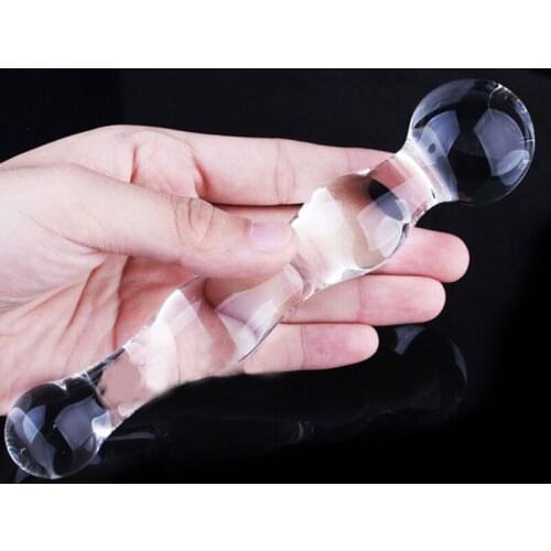 Gourd Shape Pyrex Crystal Glass Dildo Calabash Dildos Fake Penis Sex Toys Anal Butt Plug Adult Masturbation Sex Products