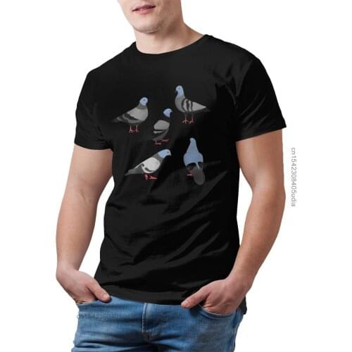 Pigeon Bird Tshirts The Pigeons T Shirt Awesome Camisas Oversize Tee Shirt Male Short Sleeve Print Cotton Tshirt