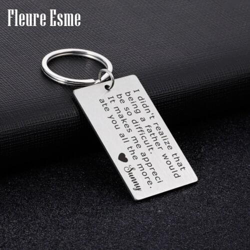Customized Fathers Day Gift Personalized Keychains For Husband Anniversary Gifts For Men Keychain Key Chains Engraved For Him