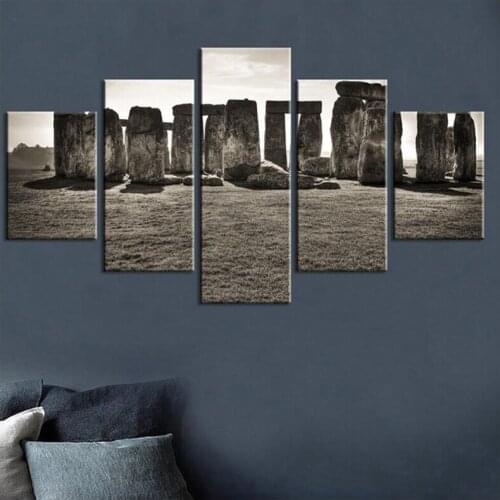 Full square round diamond Embroidery Stonehenge Landscape diamond painting 5Pcs mosaic diamond picture for living roomZP-1916