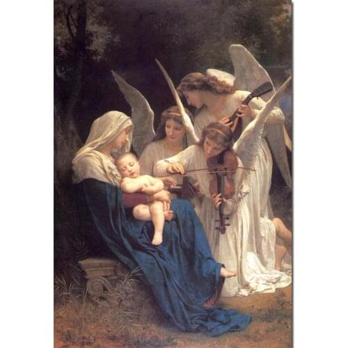 Famous Christ Paintings Song of The Angels Paintings by William Adolphe Bouguereau artworks on Canvas High quality Hand painted
