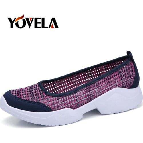Summer Women Mesh Shoes Breathable Sneakers Shoes Ballet Ladies Slip on Flats Loafers Fashion Casual Sneakers Women Boat Shoes