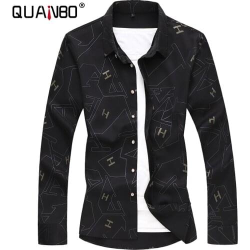 Oversize 5xl 6xl 7xl Man Shirt 2020 Brand Casual Spring Letter Long Sleeve Slim Fit Men Shirt Streetwear Social Dress Shirts