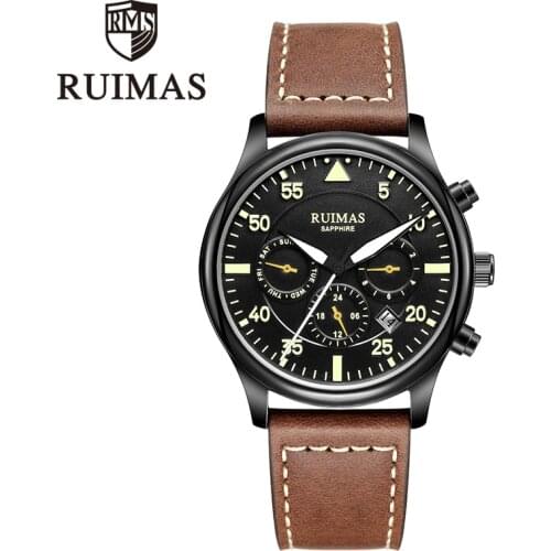 Ruimas Business Watch Men Automatic Luminous Clock Men Tourbillon Waterproof Mechanical Watch Top Brand Relogio Masculino
