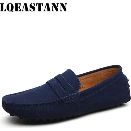 Summer and autumn hot sale mens casual shoes high quality leather loafers moccasins mens flat shoes lightweight driving shoes