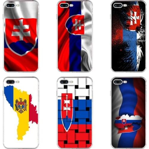 100H Slovakia Flag Soft TPU Silicone Cover Case For Apple iPhone 6 6s 7 8 plus Case