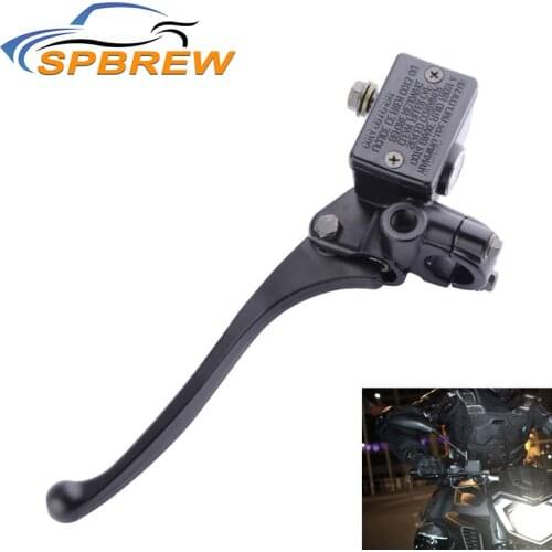 SPBREW 7/8" 22mm Front Brake Clutch Master Cylinder Lever Set Reservoir Motorcycle Brake Clutch Lever For Honda Suzuki Yamaha