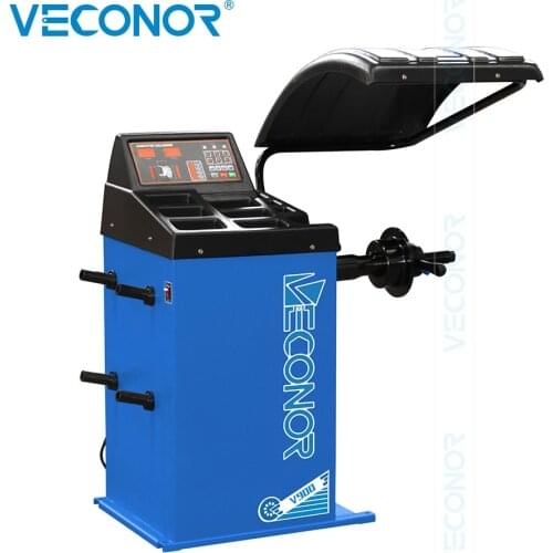 V900 Semi-automatic Car Wheel Balancer with CE for Car Wheels up to 24" Rim Manual Data Input Compact Size