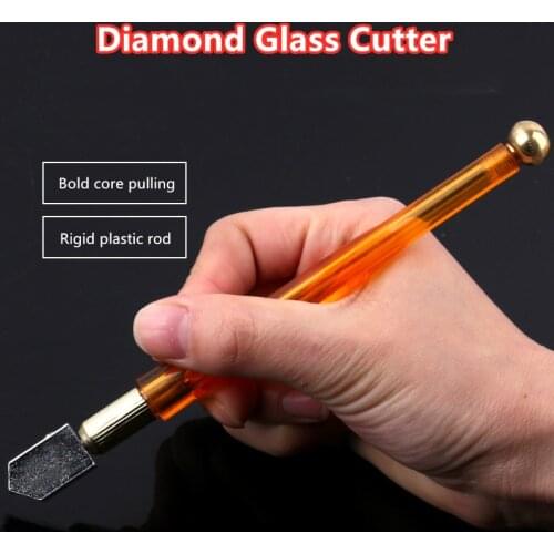 Hard Alloy Glass Cutter Tile Mirror Cutter Knife Wheel Blade Glass Diamond Cutting Tool Plastic Holder For 6-12mm Glass Cutting