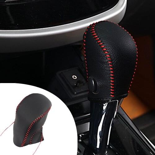Muchkey Leather Gear Knob For Nissan Sentra 2012-2018 Sylphy 2018 Tiida 2011-2015 2016 8 Rogue 2014 Non-slip Automatic Shifter