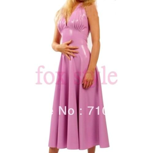 Sexy latex rubber handmade club dresses