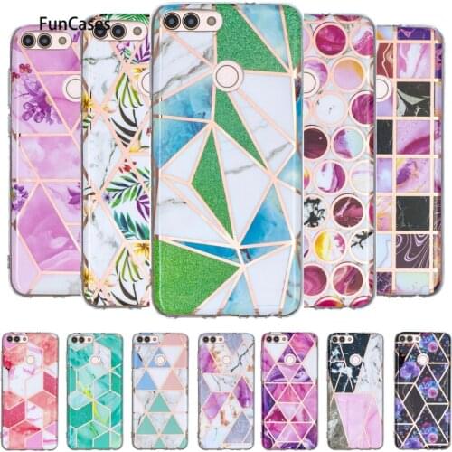 Triangle Phone Bags Cases For cellular Huawei Enjoy 9 Case Back Covers Etui sFor Huawei case Y7 Pro 2019 Enjoy 7S Soft IMD Cases