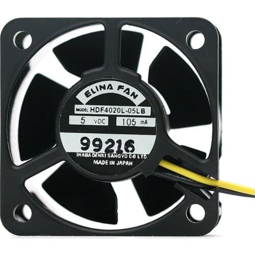 For Elina Fan HDF4020L-05LB 40mm 4020 5V 0.105a Ultra-Quiet axial cooling Fan