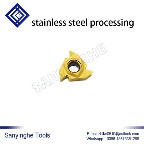 High Quality 10pcs/lots 22NR N55 PS30 CNC Carbide Turning Inserts Threading Inserts For Stainless Steel