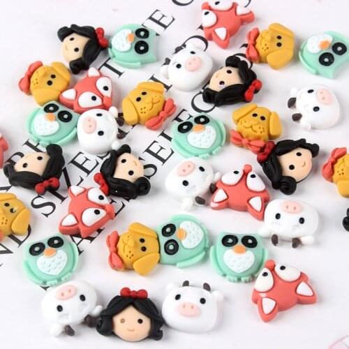 Resin Jewelry Cartoon Doll Animal puppy Three-Dimensional Pastoral Nail Art Rhinestone DIY Nail Accessories 20Pcs/50Pcs