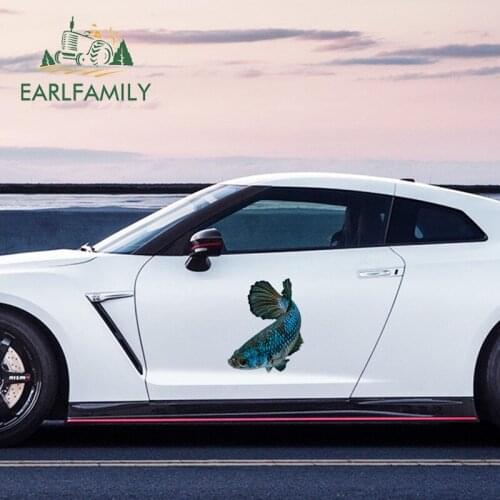 EARLFAMILY 43cm x 34.7cm For Female Betta Waterproof Car Stickers Vinyl Fine Decal Motorcycle Car Assessoires Scratch-Proof