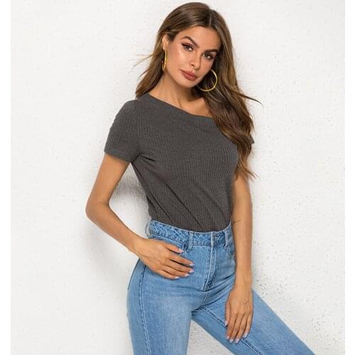 Women Shirt 2021 Off The SHoulder Tops For Women Skew Collar Shirst Femme Camisetas Mujer Harajuku Blouse Summer