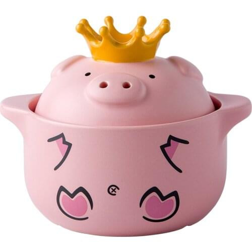 1 x Ceramic 1000ML 1600ML Household Ceramics Soup Pot With Cover For Christmas Gift Box