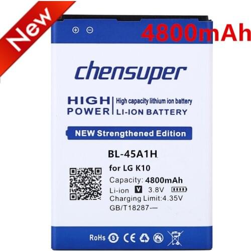 2PCS/4800mAh BL45A1H BL-45A1H Battery for LG K10 F670L F670K F670S F670 K420N K10 LTE Q10 K420