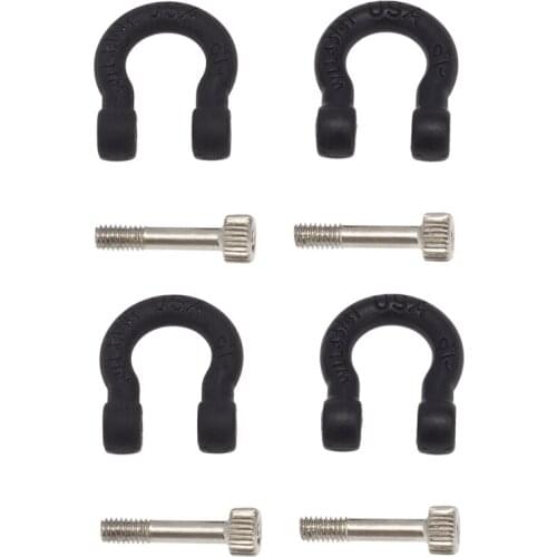4Pcs Metal Bumper D-Ring Tow Hook for 1/10 RC Crawler Car Axial SCX10 90046 AXI03007 Traxxas TRX4 D90 Upgrade Parts