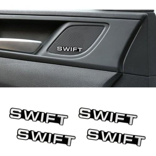 4pcs car audio decorate 3D Aluminum Badge Emblem Sticker For Suzuki Swift Alto SX4 Accessories Car Styling