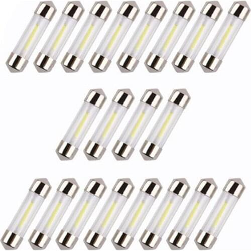 50pcs/lot 31mm COB Chip LED Festoon Lights 36mm 39mm Auto Car 12V C5W 41mm Reading Light Map Lamp LED Door Bulb Warm/White/Blue