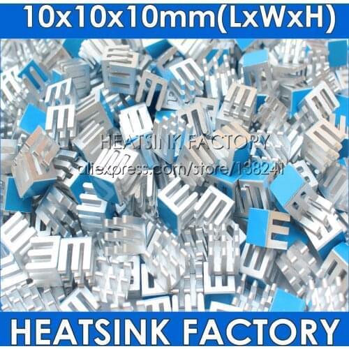 10pcs/lot Radiator Aluminum Heatsink 10mm x 10mm x 10mm Heat sink Extruded Profile Heat Dissipation For Cooling with Thermal pad