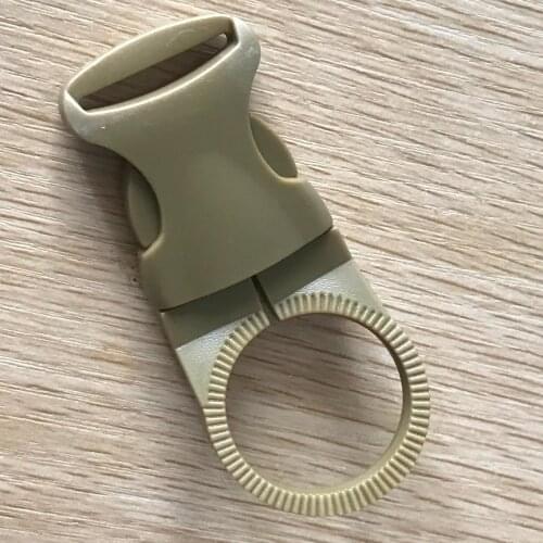 AINOMI Kkaki colour Water Bottle Holder Outdoor Carabiner Nylon Key Hook Molle Webbing Strap Hanging System Belt Buckle Durable