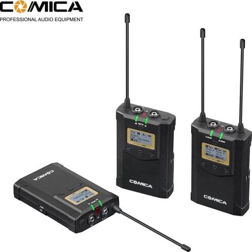 CoMica CVM-WM100 PLUS Wireless Microphone System MIC Working Distance Up To 100M for Canon Nikon Sony DSLR Camera