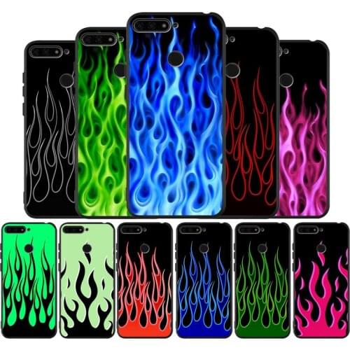 Artistic Personality Flame Painted Black Silicone Soft Phone Case For Honor 8X 9 8 10 20 30 Lite Pro MATE 9 10 20 30 Pro Lite