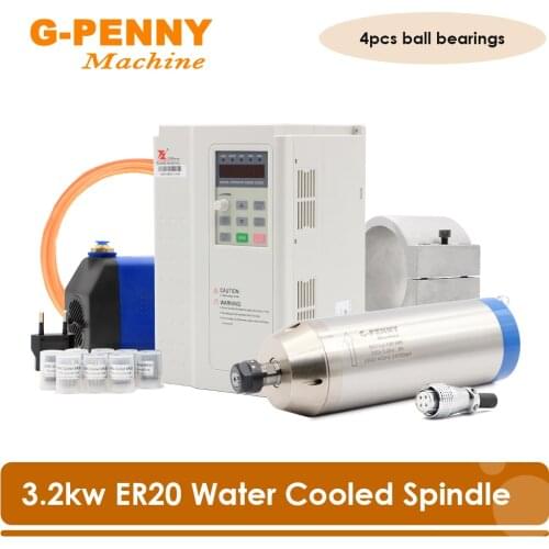 CNC 3.2kw ER20 Water cooled spindle Stone working 3.2kw updated water cooling spindle motor for CNC Router engraving machine