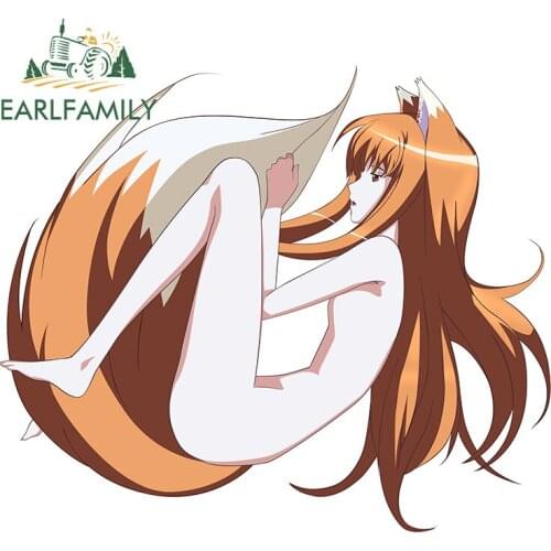 EARLFAMILY 13cm x 11cm for Spice and Wolf Vinyl Car Sticker Refrigerator Surfboard Decal Sunscreen Occlusion Scratch Car Styling