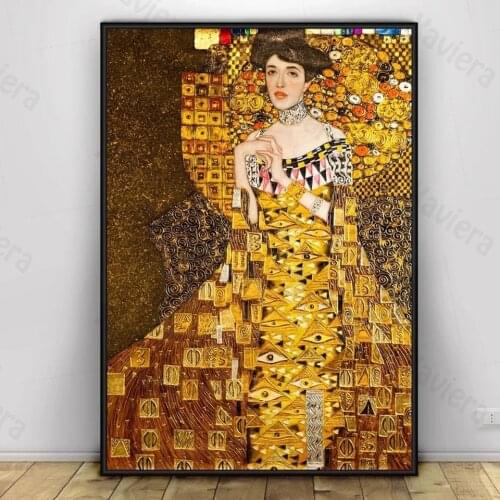 Nordic Elegant Lady Retro Art Poster Golden Skirt Print Canvas Painting Home Decoration Living Room Modular Pictures Frameless