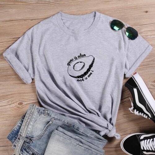 Avocado Shirt Short Sleeve Cotton Tshirt Women Top O-neck Funny T Shirt Women Casual T Shirt Women Funny Tee Shirt Femme