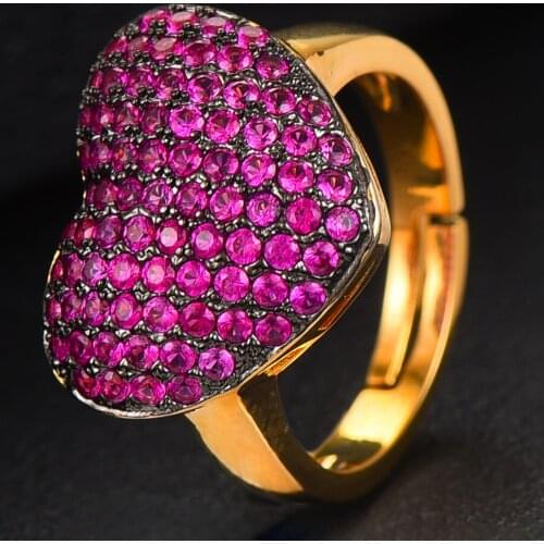 GODKI Jimbora 5 Colors Famous Brand Luxury Heart Rings Full Cubic Zironia CZ Ring For Women Wedding Dubai Unisex Bridal Finger