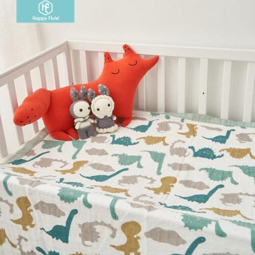 Happyflute 4 Layers Muslin 100% Cotton Baby Swaddles Soft Newborn Blankets Gauze Infant Wrap Sleepsack Swaddle