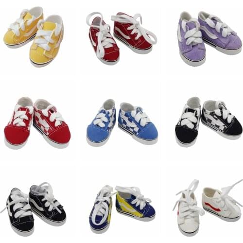Doll Shoes 5.5cm Fashion Canvas Sneakers For Paola Reina Wellie Wishers 14 Inch EXO Star 20 cm Doll Clothes Accessories