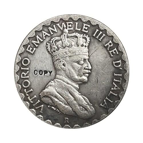 Italian Somaliland 1925 10 Lire coins copy