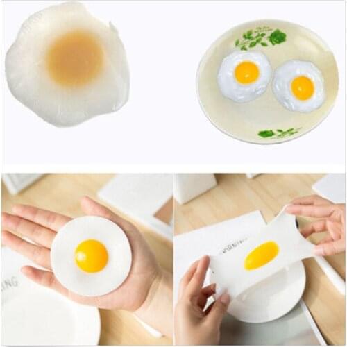 Creative Simulation Fried Egg Toys Adult Kids ractical Jokes Toy Fun Relief Stress Gifts Prank Trick Toys