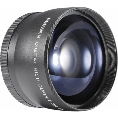 Top Deals 58mm 2X Telephoto Lens Tele Converter for Canon Nikon Sony Pentax 18-55mm